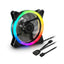 Sharkoon shark blades fan pwm RGB 12 cm para gaming