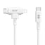 Targus cable carga hyper 2 en 1 USB-C 60W blanco HJ4010WHGL
