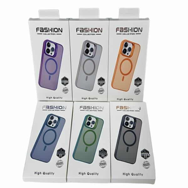 ESTUCHE AHUMADO CON MAGSAFE Y ANILLOS PARA CAMARA IPHONE 11