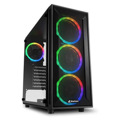 CASE GAMING RGB SHARKOON TG4M MID TOWER VENTILADORES 4 DE 120MM 4044951034840