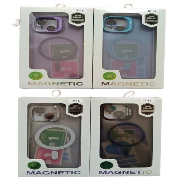 ESTUCHE AHUMADO CON MAGSAFE Y ANILLOS PARA CAMARA SAMSUNG S23 ULTRA