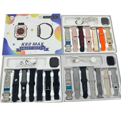RELOJ INTELIGENTE 7 FAJAS MODELO K80 MAX NEGRO