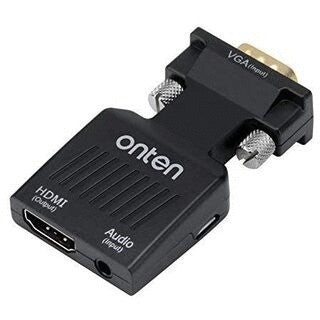 ADAPTADOR HDMI A VGA AUDIO DC OTN-7557S ONTEN NEGRO