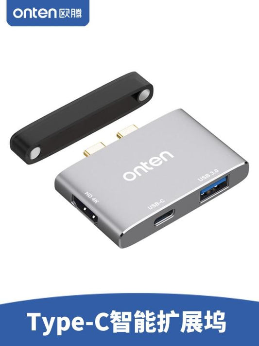 ADAPTADOR DUAL TIPO C A CONVERTIDOR HDTV CON USB 3.0  CARGA PD OTN-9177S ONTEN