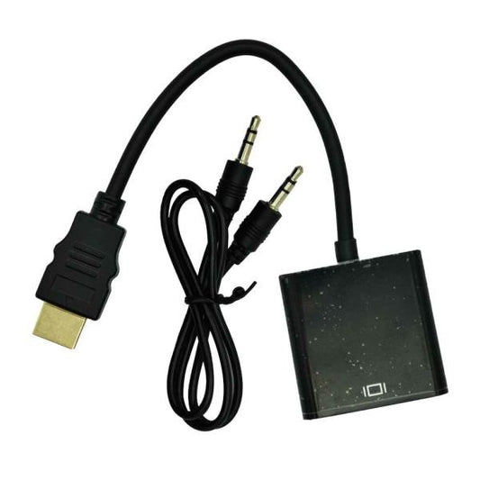 ADAPTADOR HDTV HDMI HEMBRA A VGA MACHO CON AUDIO