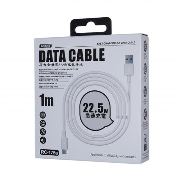 CABLE USB TIPO C RC-175A SERIE CHAINING REMAX BLANCO