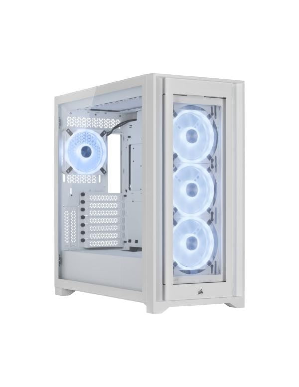 CASE GAMING RGB CORSAIR ICUE 5000X QL EDITION MID TOWER 4 VENTILADORES CON VIDRIO LATERAL Y FRONTAL CC-9011233-WW