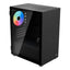 Case gaming RGB Aerocool CS-111-G-BK-V2 mini tower ventiladores 3 de 120 mm con vidrio lateral accm-pc19033.11