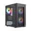 Case gaming RGB Aerocool hexform G-BK-V2 mini tower ventiladores 3 de 120 mm con vidrio lateral y malla frontal accs-pv39033.11