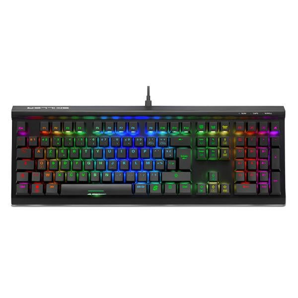 TECLADO GAMING RGB SHARKOON SKILLER SGK60 MECÁNICO ALÁMBRICO USB INGLÉS SWITCH ROJO 4044951030057