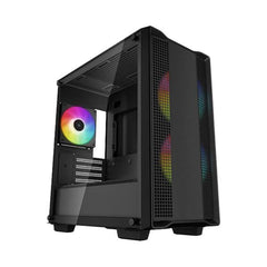 CASE GAMING RGB DEEPCOOL CC360 MINI TOWER VENTILADORES 3 DE 140MM CON VIDRIO LATERAL Y MALLA FRONTAL 120R-CC360-BKAPM3-G1