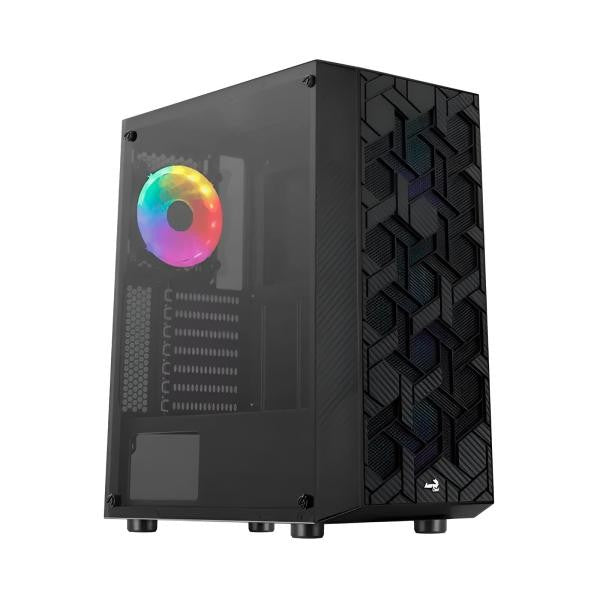 CASE GAMING RGB AEROCOOL HIVE-G-BK-V3 MID TOWER 1 VENTILADOR DE 120MM CON VIDRIO LATERAL ACCM-PV27013.11