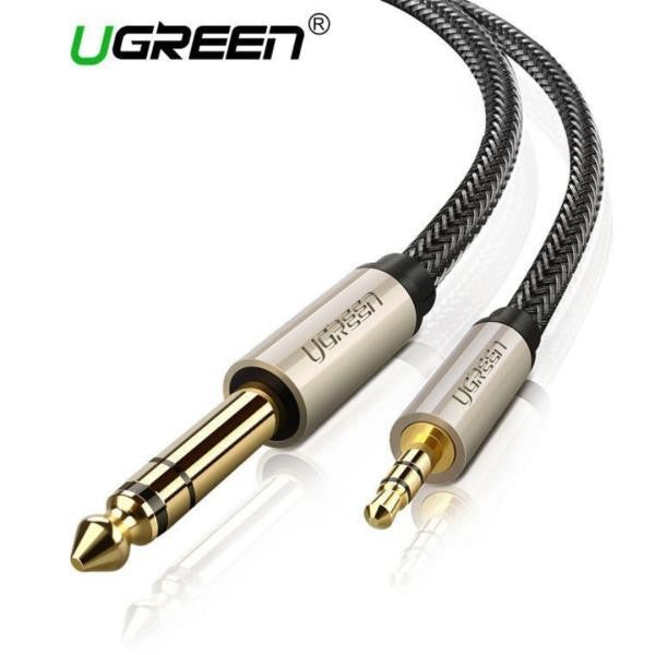 CABLE 3.5MM MACHO A 6.35MM MACHO TRS ESTEREO AV127 10625 UGREEN 1M GRIS
