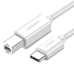 CABLE USB TIPO C A USB TIPO B IMPRESORA 2.0 US241 40417 UGREEN BLANCO