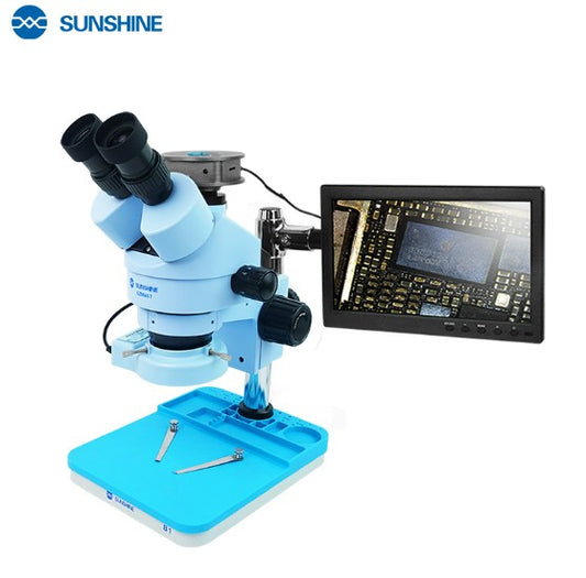 MICROSCOPIO CON LAMPARA Y CAMARA MICROSCOPIO SZM45T-B1 M12 M24 SUNSHINE