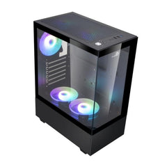 CASE GAMING X-LION HX-650 E010-166 PANEL LATERAL DE VIDRIO TEMPERADO 3. ABANICOS ARGB 2X USB 2.0 USB 3.0 AUDIO HD