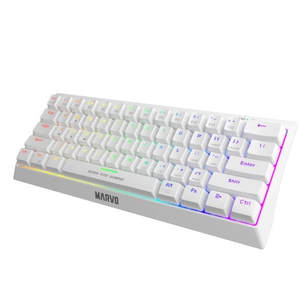 TECLADO LINEA PRO GAMING KG962WH MARVO BLANCO