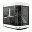 Case gaming Hyte Y60 mid tower ventiladores 3 de 120 mm con vidrio frontal, lateral y esquina CS-HYTE-Y60-BW blanco negro