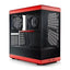 Case gaming Hyte Y40 mid tower ventiladores 2 de 120 mm con vidrio lateral y frontal CS-HYTE-Y40-BR rojo negro