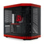 Case gaming Hyte Y70 mid tower sin ventilación incluida con vidrio frontal y lateral CS-HYTE-Y70-BR rojo negro