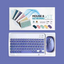 Set Teclado y Mouse Inalambrico 10" Morado