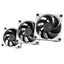 Abanico Hyte thicc FP12 3x12 cm FAN-HYTE-FP12-BW-3 negro blanco