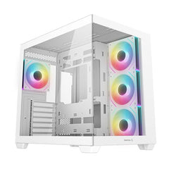 CASE DEEPCOOL CG530 4F WH TORRE MEDIA PLASTICO Y ACERO 3 ABANICOS LATERALES Y 1 ABANICO TRASERO R-CG530-WHADA4-G-1