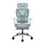 Silla de oficina ergonómica Thunderx3 xtc chroma malla de cuero sintético transpirable tegc-3073102.b1 azul blanco