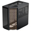 Case Apnx V1-W-BK-V1 mid tower sin ventilación incluida con vidrio lateral y malla frontal angulada apcm-vi01103.11 negro madera