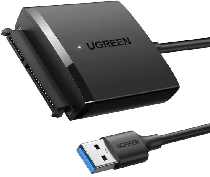 CABLE ADAPTADOR USB TIPO A 3.0 A SATA 3.5" 2.5" CM257 60561 UGREEN 0.5M NEGRO