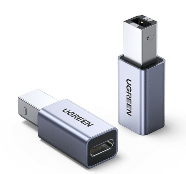 ADAPTADOR USB TIPO C A USB TIPO B IMPRESORA US382 20120 UGREEN GRIS