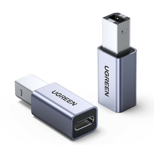 ADAPTADOR USB TIPO C A USB TIPO B IMPRESORA US382 20120 UGREEN GRIS