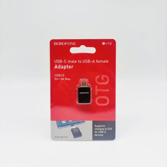 ADAPTADOR  BOROFONE BV18  OTG TIPO C A USB HEMBRA