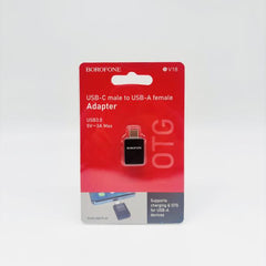 ADAPTADOR  BOROFONE BV18  OTG TIPO C A USB HEMBRA