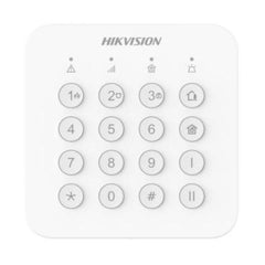 TECLADO PARA ALARMA INALAMBRICO HIKVISION AX HOME DS-PK201B-WB(O-STD) 433.1-433.7 MHZ CORRIENTE MAXIMA 190 MA ALCANCE DE HASTA 1000M 302402336