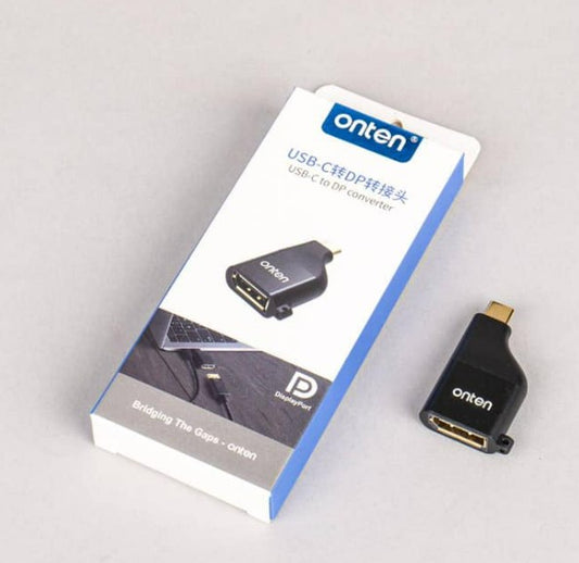 ADAPTADOR USB TIPO C MACHO A DISPLAY PORT HEMBRA OTN-9528T ONTEN NEGRO
