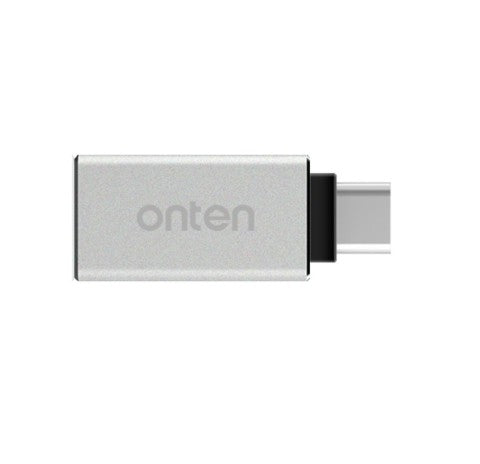 ADAPTADOR USB TIPO C MACHO A USB TIPO A HEMBRA OTN-9130 ONTEN GRIS