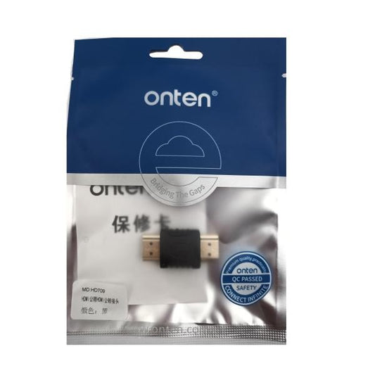 ADAPTADOR HDMI TIPO A HDMI TIPO A MACHO OTN-HD709 ONTEN NEGRO