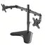 Soporte de escritorio para monitores Unno Tekno TM8001BK compatible con monitores planos de hasta 32 pulgadas capacidad de 8 kg cada uno con