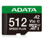 Adata Memoria Micro SDXC 512GB Clase 10 U3 V30 A2