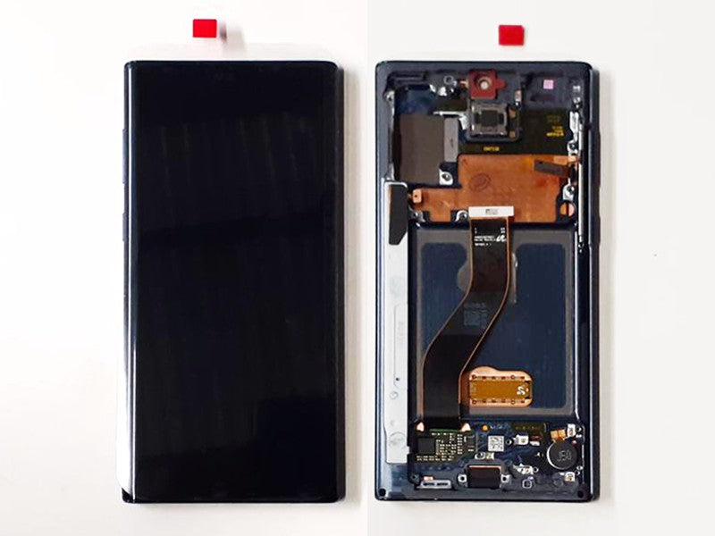 Repuesto LCD PANTALLA SAMSUNG GALAXY NOTE 10 COMPLETA NEGRA CON MARCO