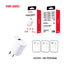 Cargador Cubo Casa VD-TC012UA - Blanco Micro B