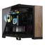 Case Corsair 2500X mid tower sin ventilación incluida con vidrio lateral y malla frontal CC-9011286-WW negro nogal