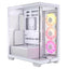 Case RGB Corsair icue link 3500X white mid tower ventiladores 3 de 120 mm con vidrio lateral y frontal CC-9011281-WW