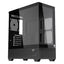 Case Eagle Warrior CG01TZRA001C mid tower sin ventilacion incluida con vidrio templado frontal y lateral sin fuente con pantalla digital