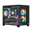 Case Argb Formula V Line Crystal Z9ML Floe Black Mid Tower Ventiladores 6 de 120MM con Vidrio Lateral y Frontal 4711401660910 - Negro