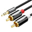 Cable UGREEN AV116 macho 3.5 mm a macho 2rca 1.5m 10583 negro