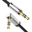 Cable UGREEN AV119 3.5 mm macho recto a macho ángulo plano 3M 10728