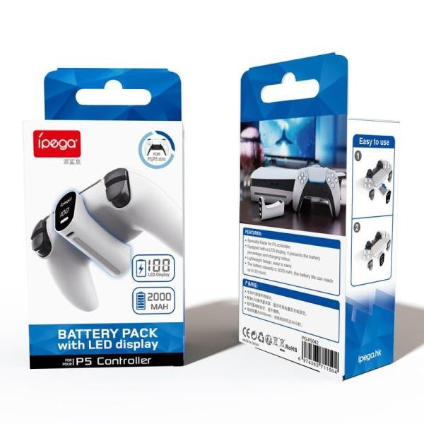 BATERIA PARA CONTROL PLAY STATION 5 PG-P5042 IPEGA NEGRO