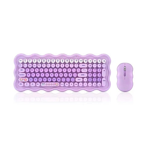 SET TECLADO MOUSE INALAMBRICO SW98 MORADO